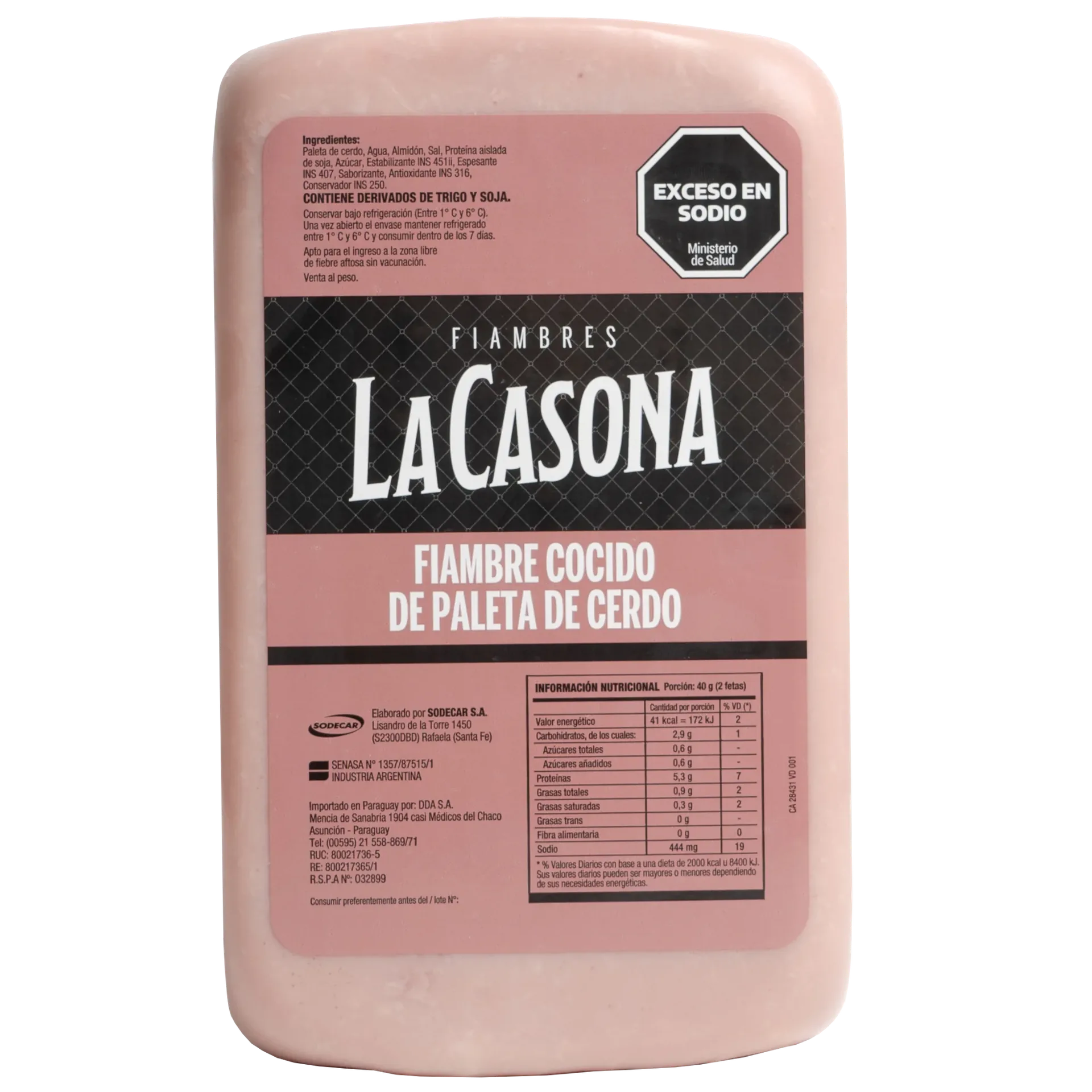 Fiambre Cocido de Paleta de Cerdo