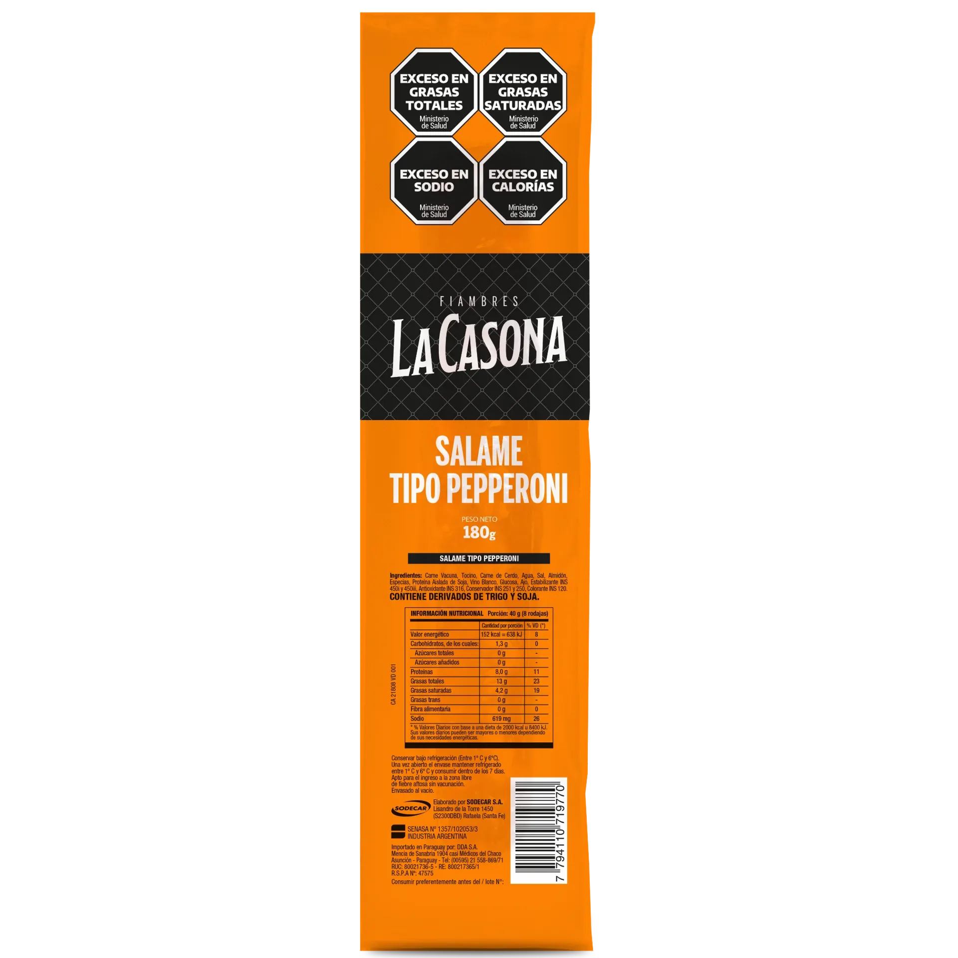 Salame Tipo Pepperoni al vacío